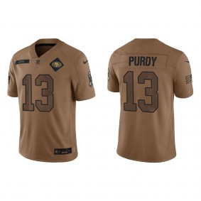 Men's San Francisco 49ers Brock Purdy Brown 2023 NFL Salute To Service Limited Jersey