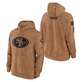 Men's San Francisco 49ers Brown 2023 NFL Salute To Service Club Pullover Hoodie