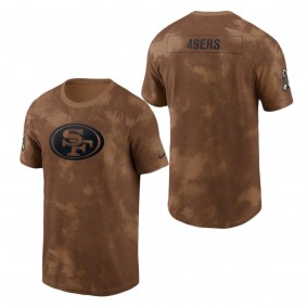 Men's San Francisco 49ers Brown 2023 NFL Salute To Service Sideline T-Shirt