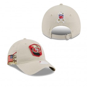 Women's San Francisco 49ers Stone 2023 NFL Salute To Service 9TWENTY Adjustable Hat