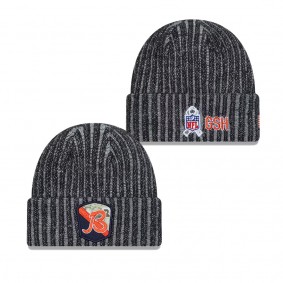 Men's Chicago Bears Black 2023 NFL Salute To Service Knit Hat