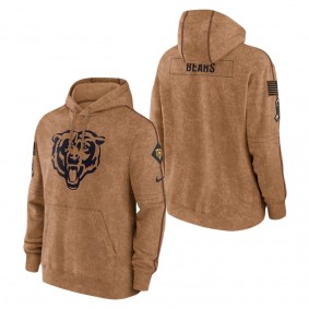 Men's Chicago Bears Brown 2023 NFL Salute To Service Club Pullover Hoodie