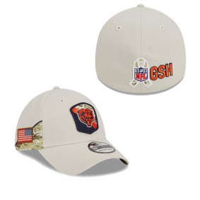 Men's Chicago Bears Stone 2023 NFL Salute To Service 39THIRTY Flex Hat
