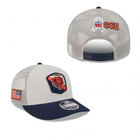 Men's Chicago Bears Stone Navy 2023 NFL Salute To Service Low Profile 9FIFTY Snapback Hat