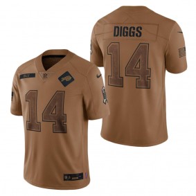 Men's Buffalo Bills Stefon Diggs Brown 2023 NFL Salute To Service Limited Jersey