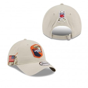 Men's Denver Broncos Stone 2023 NFL Salute To Service 9TWENTY Adjustable Hat