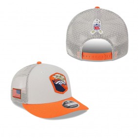 Men's Denver Broncos Stone Orange 2023 NFL Salute To Service Low Profile 9FIFTY Snapback Hat