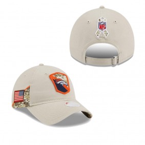 Women's Denver Broncos Stone 2023 NFL Salute To Service 9TWENTY Adjustable Hat