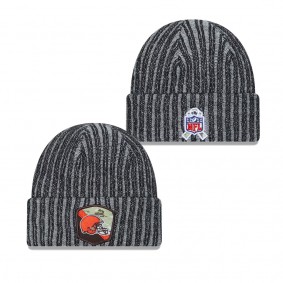 Men's Cleveland Browns Black 2023 NFL Salute To Service Cuffed Knit Hat