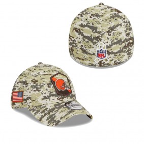 Men's Cleveland Browns Camo 2023 NFL Salute To Service 39THIRTY Flex Hat