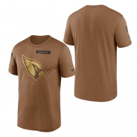 Men's Arizona Cardinals Brown 2023 NFL Salute To Service Legend Performance T-Shirt