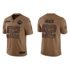 Men's Los Angeles Chargers Khalil Mack Brown 2023 NFL Salute To Service Limited Jersey