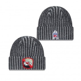 Youth Kansas City Chiefs Black 2023 NFL Salute To Service Cuffed Knit Hat