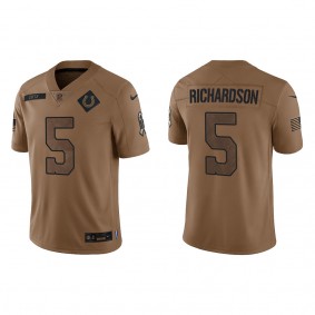 Men's Indianapolis Colts Anthony Richardson Brown 2023 NFL Salute To Service Limited Jersey