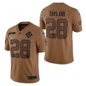 Men's Indianapolis Colts Jonathan Taylor Brown 2023 NFL Salute To Service Limited Jersey