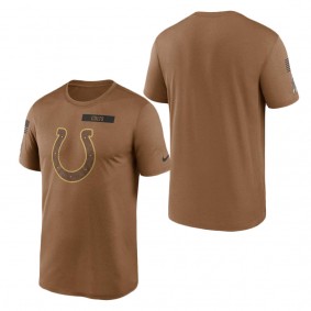 Men's Indianapolis Colts Brown 2023 NFL Salute To Service Legend Performance T-Shirt