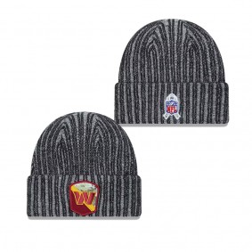 Youth Washington Commanders Black 2023 NFL Salute To Service Cuffed Knit Hat