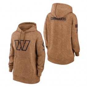 Women's Washington Commanders Brown 2023 NFL Salute To Service Pullover Hoodie