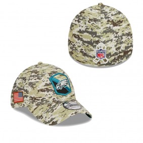 Men's Philadelphia Eagles Camo 2023 NFL Salute To Service 39THIRTY Flex Hat
