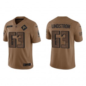 Men's Atlanta Falcons Chris Lindstrom Brown 2023 NFL Salute To Service Limited Jersey