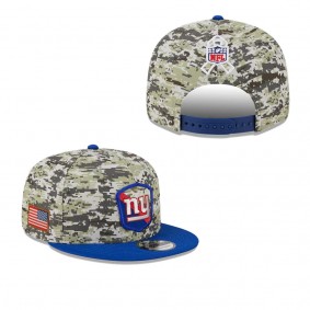 Youth New York Giants Camo Royal 2023 NFL Salute To Service 9FIFTY Snapback Hat