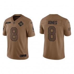 Men's New York Giants Daniel Jones Brown 2023 NFL Salute To Service Limited Jersey