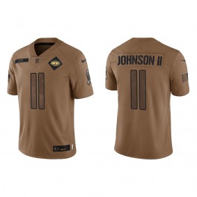Men's New York Jets Jermaine Johnson II Brown 2023 NFL Salute To Service Limited Jersey