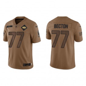 Men's New York Jets Mekhi Becton Brown 2023 NFL Salute To Service Limited Jersey