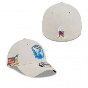 Men's Detroit Lions Stone 2023 NFL Salute To Service 39THIRTY Flex Hat