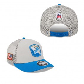 Men's Detroit Lions Stone Blue 2023 NFL Salute To Service Low Profile 9FIFTY Snapback Hat