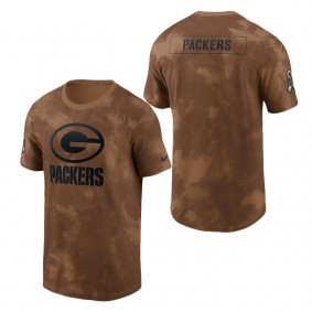 Men's Green Bay Packers Brown 2023 NFL Salute To Service Sideline T-Shirt