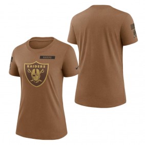 Women's Las Vegas Raiders Brown 2023 NFL Salute To Service Legend Performance T-Shirt