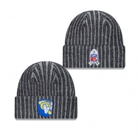 Youth Los Angeles Rams Black 2023 NFL Salute To Service Cuffed Knit Hat