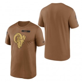 Men's Los Angeles Rams Brown 2023 NFL Salute To Service Legend Performance T-Shirt