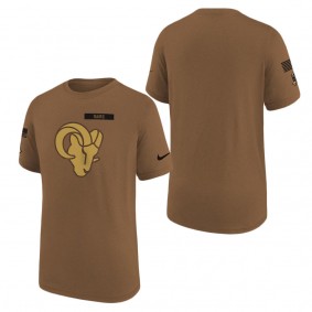 Youth Los Angeles Rams Brown 2023 NFL Salute To Service Legend T-Shirt