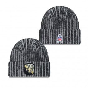 Men's New Orleans Saints Black 2023 NFL Salute To Service Cuffed Knit Hat