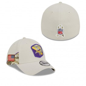 Men's Minnesota Vikings Stone 2023 NFL Salute To Service 39THIRTY Flex Hat