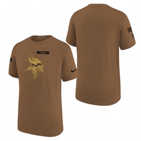 Youth Minnesota Vikings Brown 2023 NFL Salute To Service Legend T-Shirt