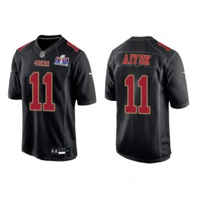 Men's Brandon Aiyuk San Francisco 49ers Black Super Bowl LVIII Carbon Fashion Game Jersey