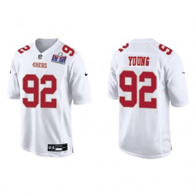 Men's Chase Young San Francisco 49ers Tundra White Super Bowl LVIII Fashion Game Jersey