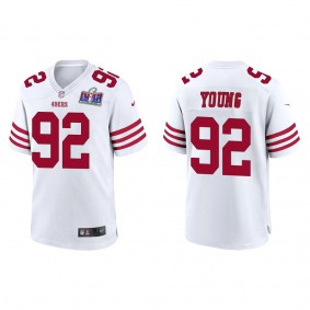 Men's Chase Young San Francisco 49ers White Super Bowl LVIII Game Jersey