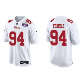 Men's Clelin Ferrell San Francisco 49ers Tundra White Super Bowl LVIII Fashion Game Jersey