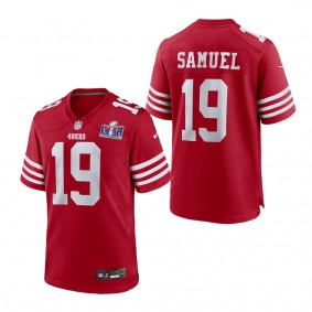Men's San Francisco 49ers Deebo Samuel Scarlet Super Bowl LVIII Game Jersey