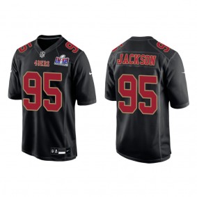 Men's Drake Jackson San Francisco 49ers Black Super Bowl LVIII Carbon Fashion Game Jersey
