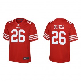 Youth San Francisco 49ers Isaiah Oliver Scarlet Game Jersey