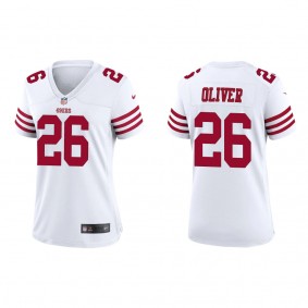 Women's San Francisco 49ers Isaiah Oliver White Game Jersey