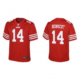 Youth San Francisco 49ers Kurt Benkert Scarlet Game Jersey