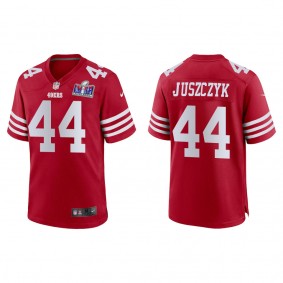 Men's Kyle Juszczyk San Francisco 49ers Scarlet Super Bowl LVIII Game Jersey