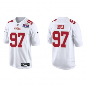 Men's Nick Bosa San Francisco 49ers Tundra White Super Bowl LVIII Fashion Game Jersey