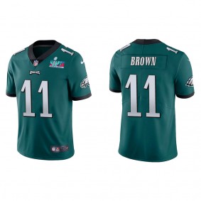 A.J. Brown Men's Philadelphia Eagles Super Bowl LVII Green Vapor Limited Jersey